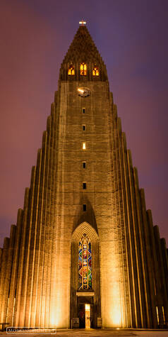 Dawn at Hallgrimskirkja print