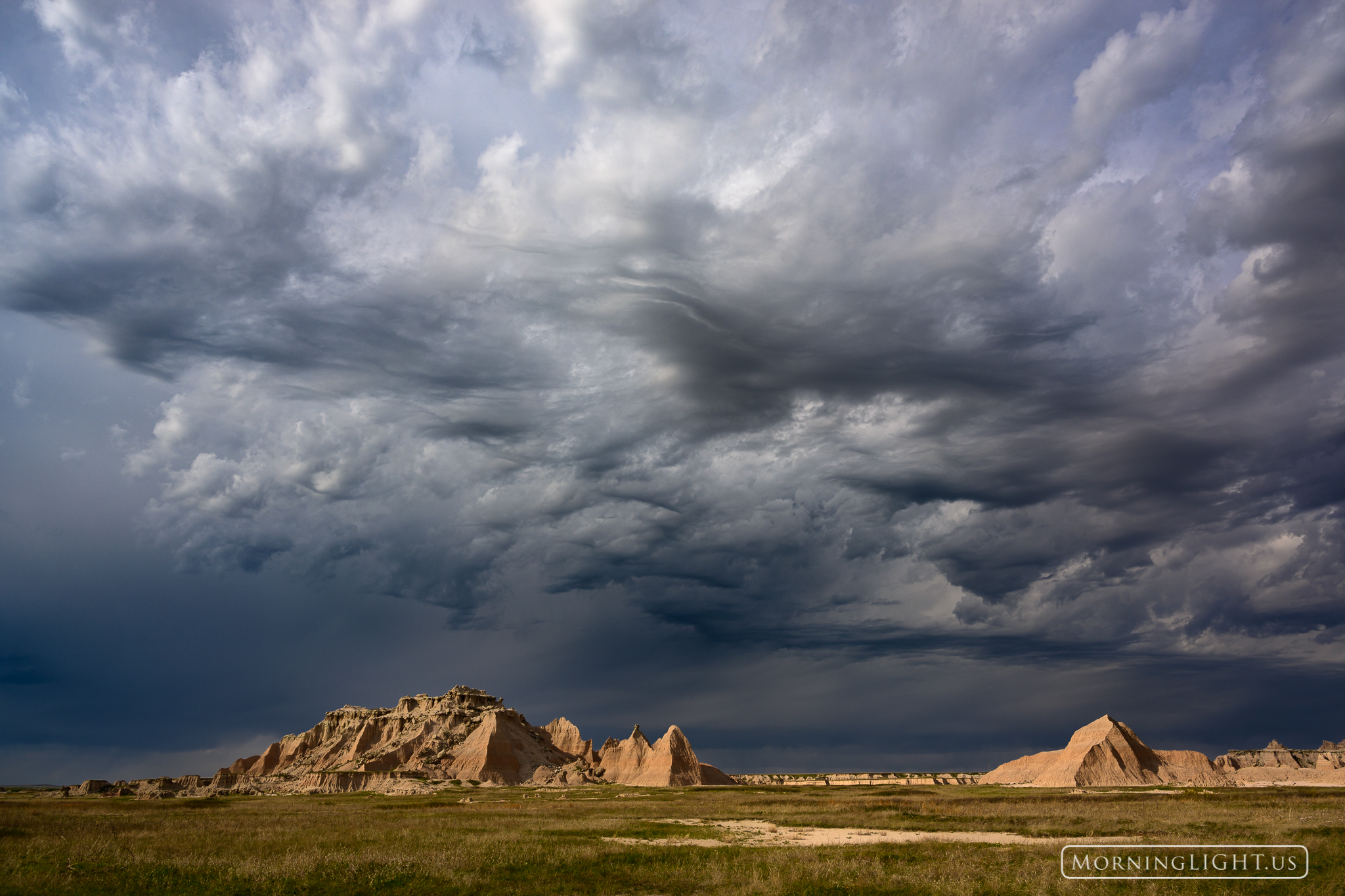 Storm over Badlands National Park, South Dakota