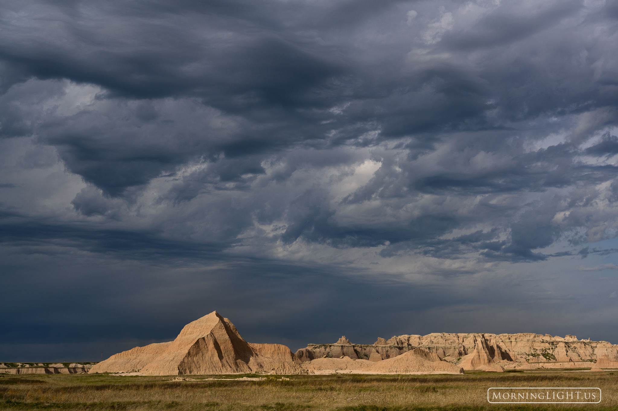 A stormy afternoon enjoying the big skies in Badlands National Park, South Dakota.