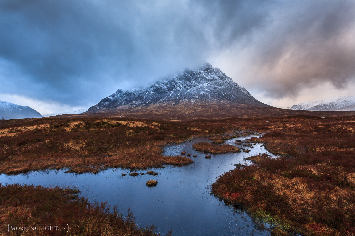 This was my second attempt to capture an image of Buachille Etive Mor on Rannoch Moor in Scotland. Again, the rain was falling...