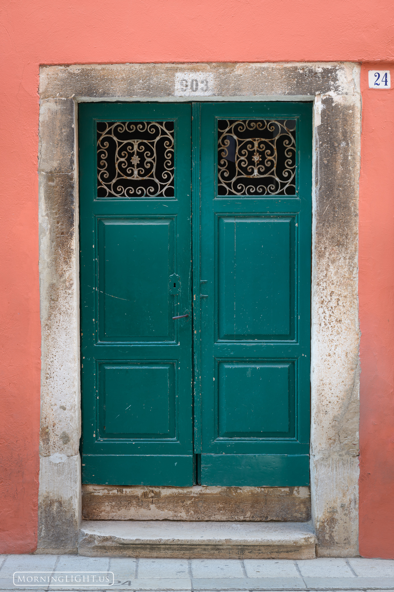 One of the many fascinating doors in Rovijn, Croatia.
