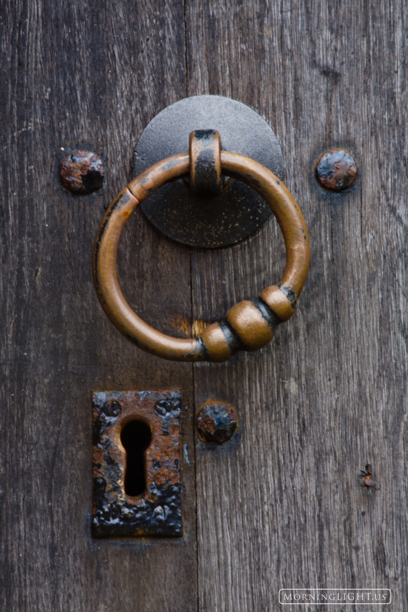 Door detail at Glenfinnan monument, Scotland