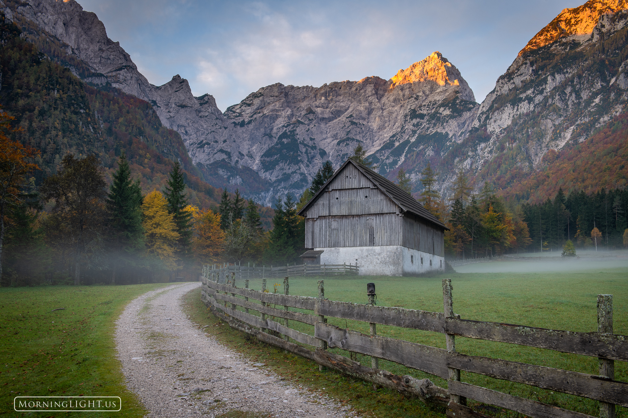 The mountains begin to glow and the fog begins to grow at the dawn of this day in the mountains of Slovenia. Could it be any...