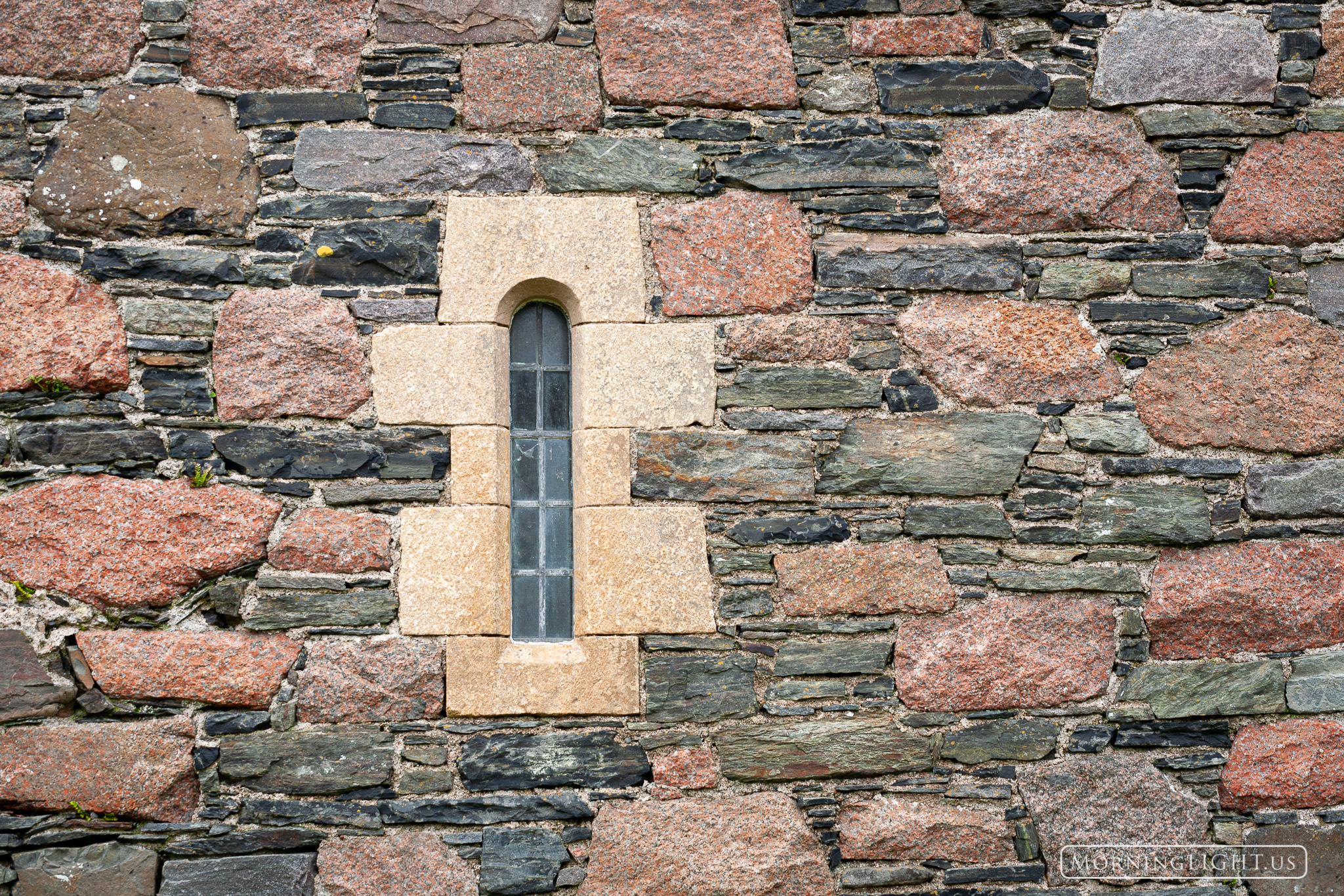 A very narrow window on the Isle of Iona, Scotland.