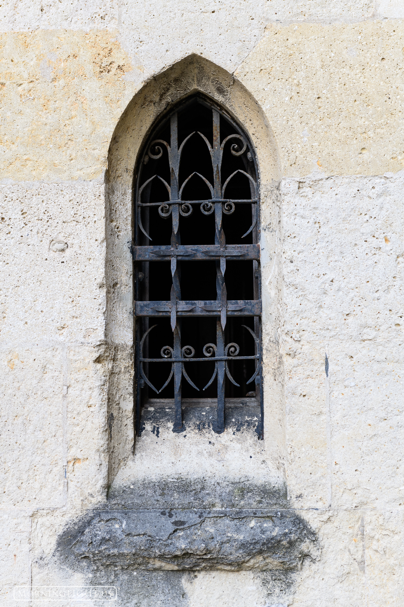 A window in the cathedral in Zagreb, Croatia.