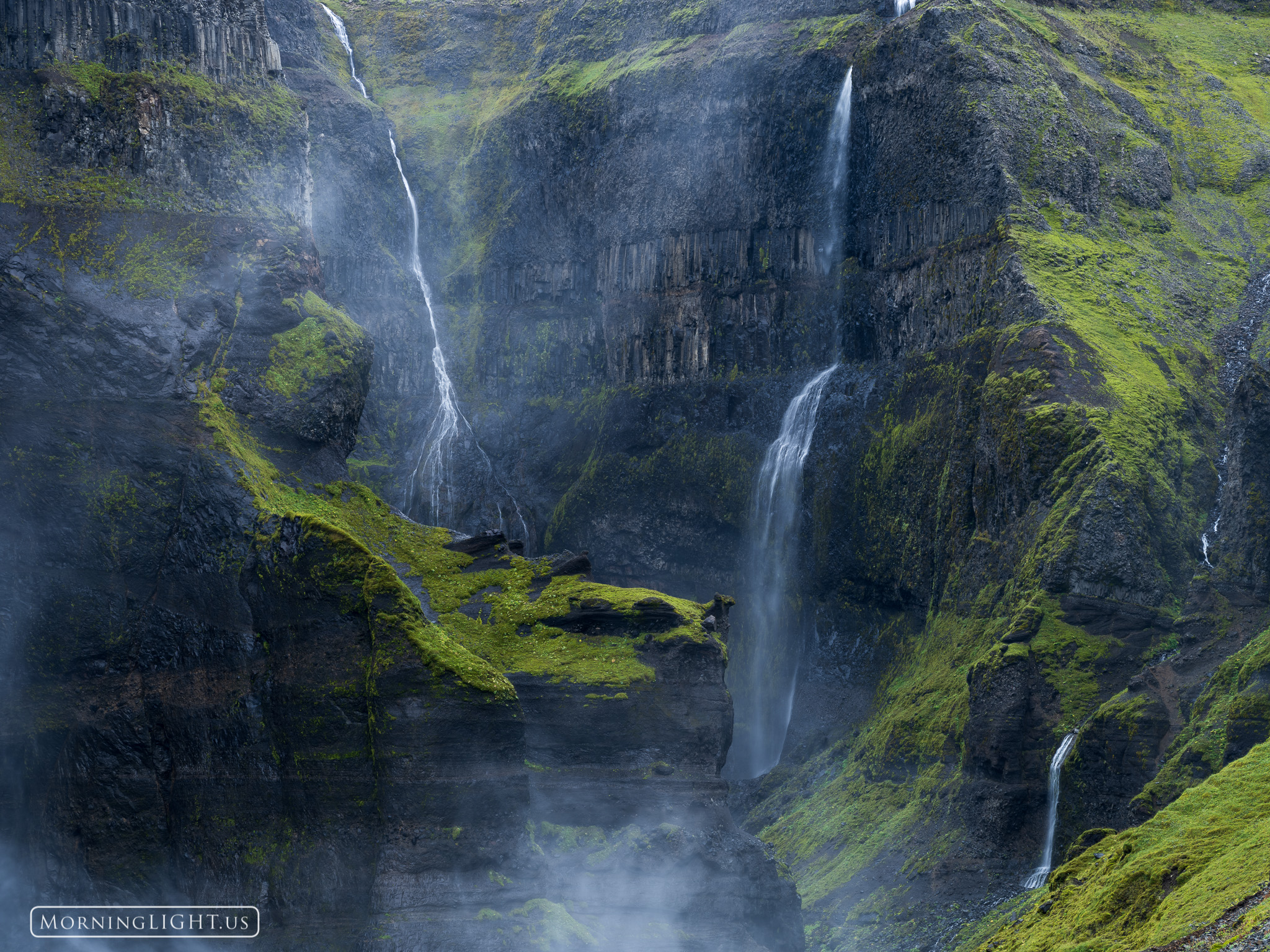 This canyon had waterfalls pouring down from every direction. It was beautiful and amazing. You could hear the roar coming from...