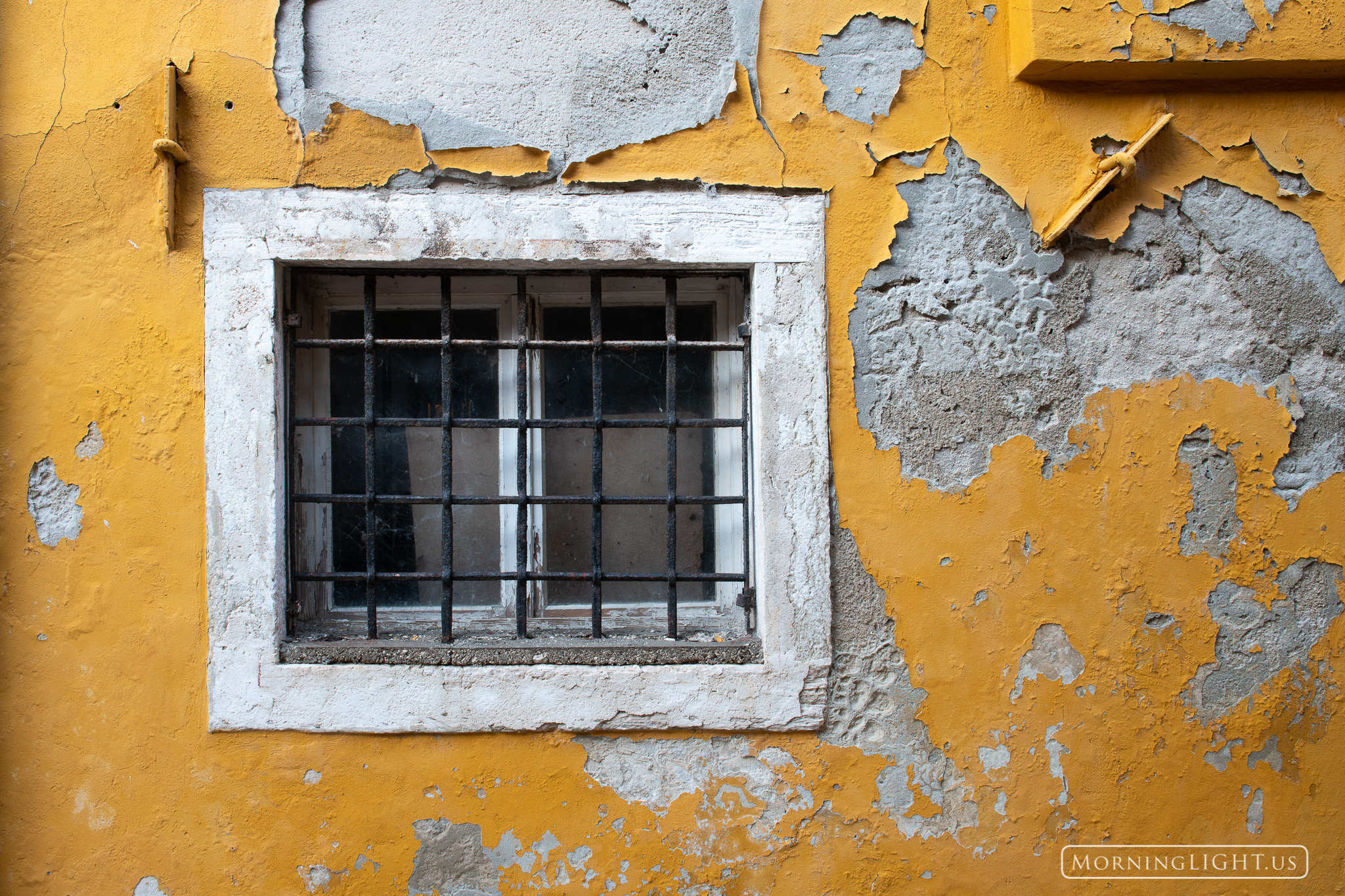 One of the many interesting windows in Rovijn, Croatia