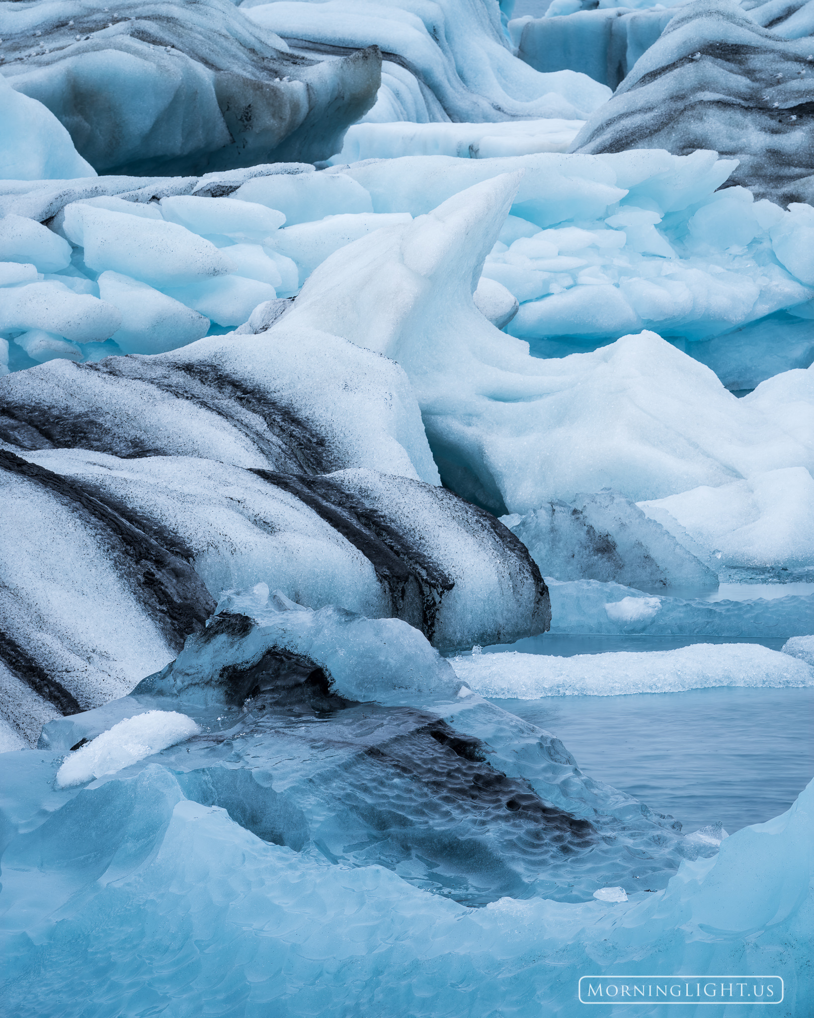 At the famous Jökulsárlón Glacial Lagoon on Iceland’s east coast, glaciers collapse into a large lake before being carried...