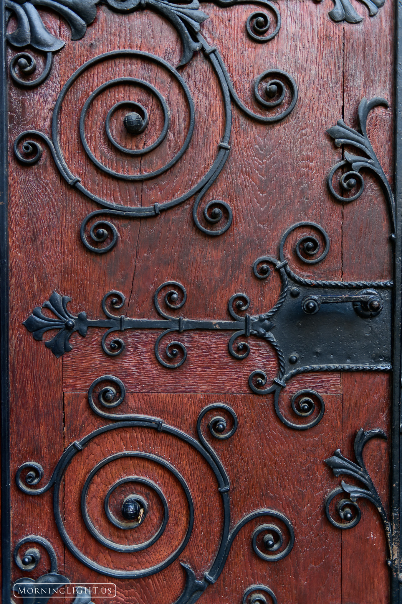 One of the intricate doors of the cathedral in Zagreb, Croatia.